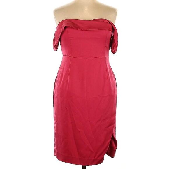 NBD Red Off the Shoulder Elegant Party Formal Dress Size XL EUC - Picture 1 of 2
